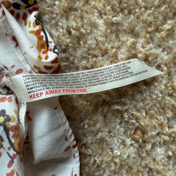 Free People Top Women XS Flounce White Gold Boho Tube Shirt Cami - Picture 4 of 4